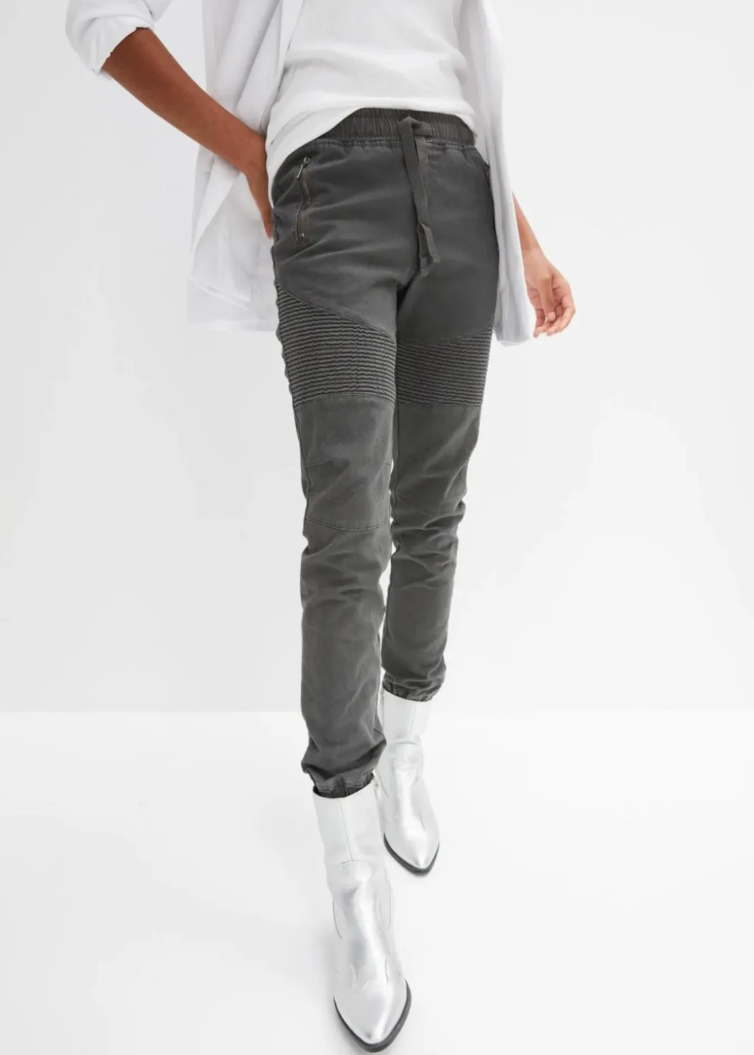 New Hose mit Biker-Details Damen Bekleidung·Kleider|Hosen