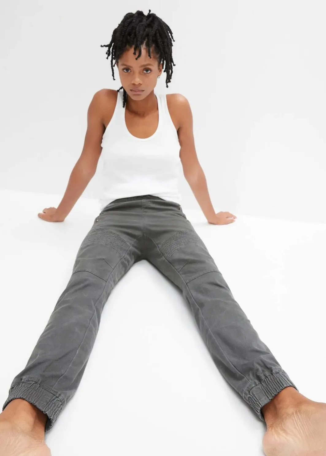 New Hose mit Biker-Details Damen Bekleidung·Kleider|Hosen