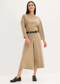 Damen bonprix Bekleidung·Outdoorbekleidung|Bekleidung·Kleider|Hose mit Fischgrat in Wolloptik