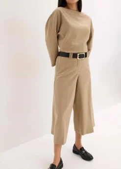 Damen bonprix Bekleidung·Outdoorbekleidung|Bekleidung·Kleider|Hose mit Fischgrat in Wolloptik