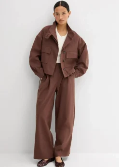 Damen bonprix Bekleidung·Kleider|Zweiteiler & Sets|Hose mit funktionalen Details aus Viskose-Mix