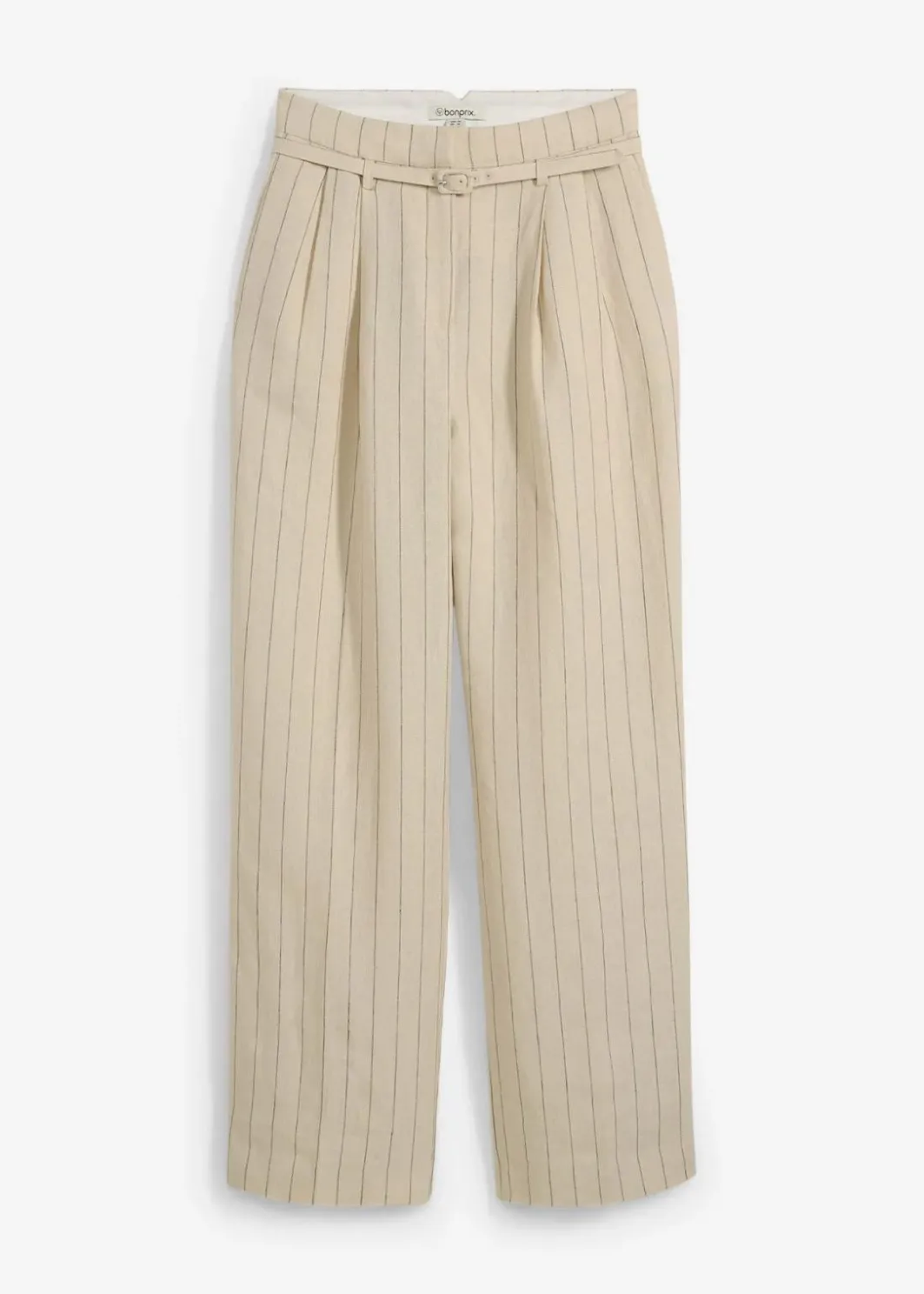 Damen bonprix Bekleidung·Kleider|Premium|Hose mit Gürtel (2-tlg.Set) aus reinem Leinen