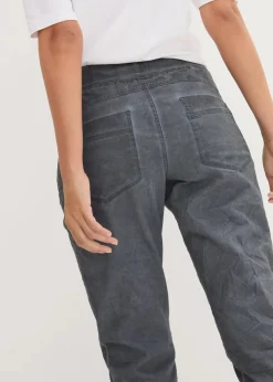 Discount 3/4-Hose mit Kontrast-Bindeband Damen Bekleidung·Kleider|Hosen