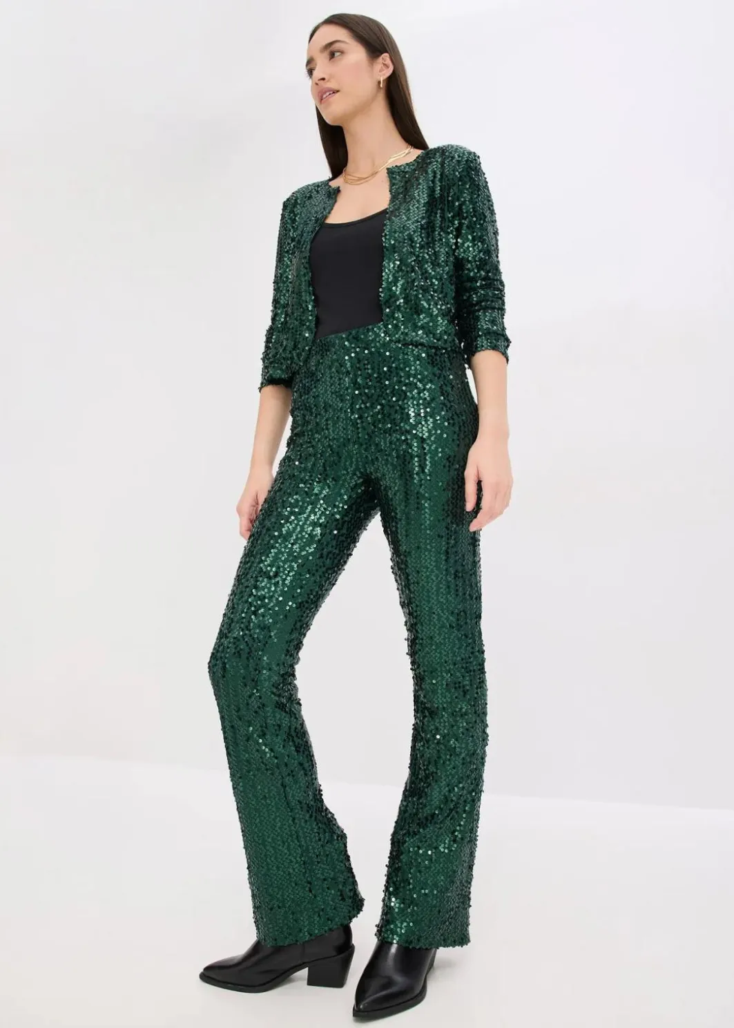 Sale Hose mit Pailletten Damen Bekleidung·Kleider|Zweiteiler & Sets