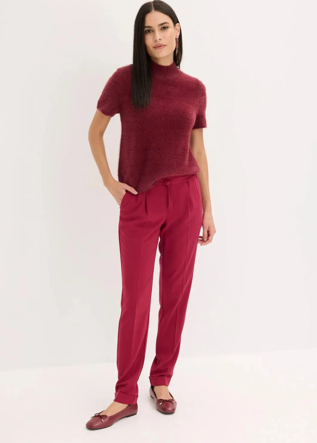 Damen bonprix Hosen|Bekleidung·Kleider|Hose mit Rundumgummizug