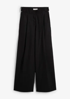 Damen bonprix Hosen|Bekleidung·Kleider|Hose mit Seitenschnallen aus Viskose-Mix