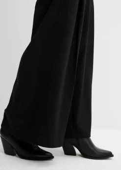 Damen bonprix Hosen|Bekleidung·Kleider|Hose mit Seitenschnallen aus Viskose-Mix