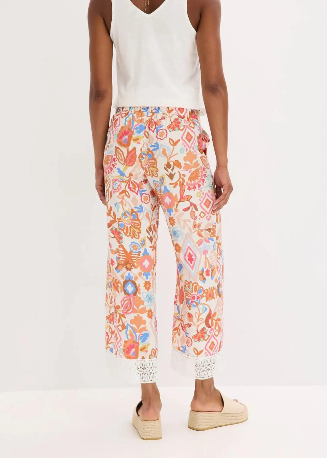 Damen bonprix Bekleidung·Kleider|Hosen|Hose mit Spitze