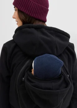 Damen bonprix Bekleidung·Blazer|Nachhaltigere Materialien|4-in-1 Fleecejacke mit Babyeinsatz und Vorder- und Rückentragefunktion