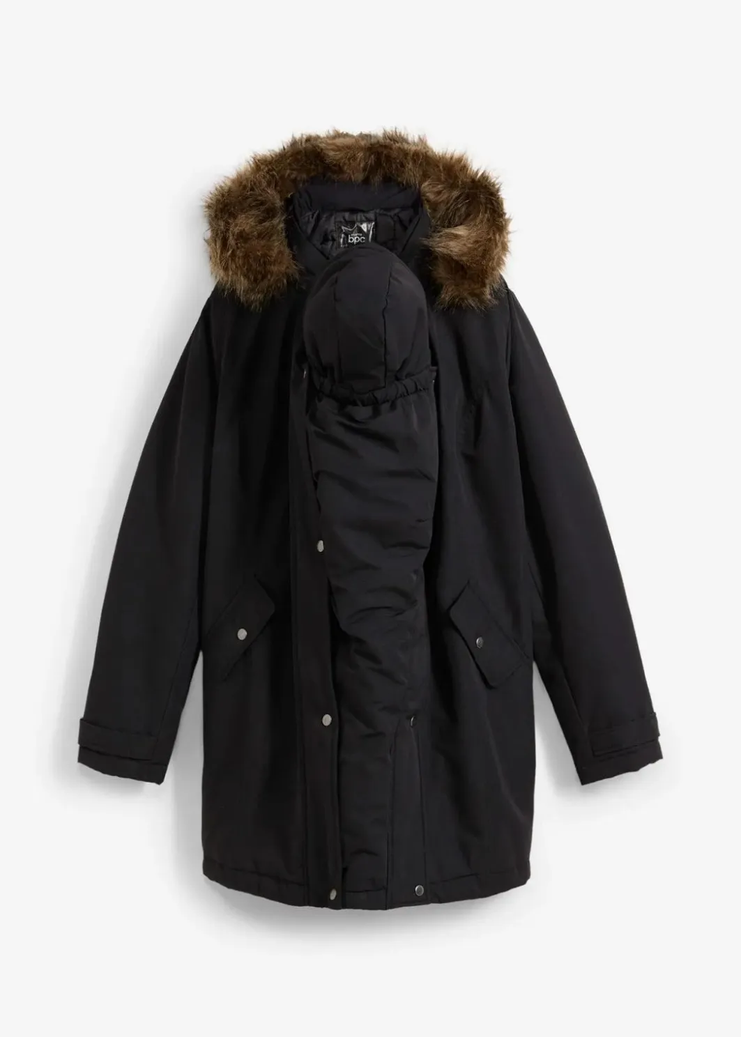 3-in-1 Funktions-Umstandsjacke und Tragejacke Damen Nachhaltigere Materialien|Umstandsmode