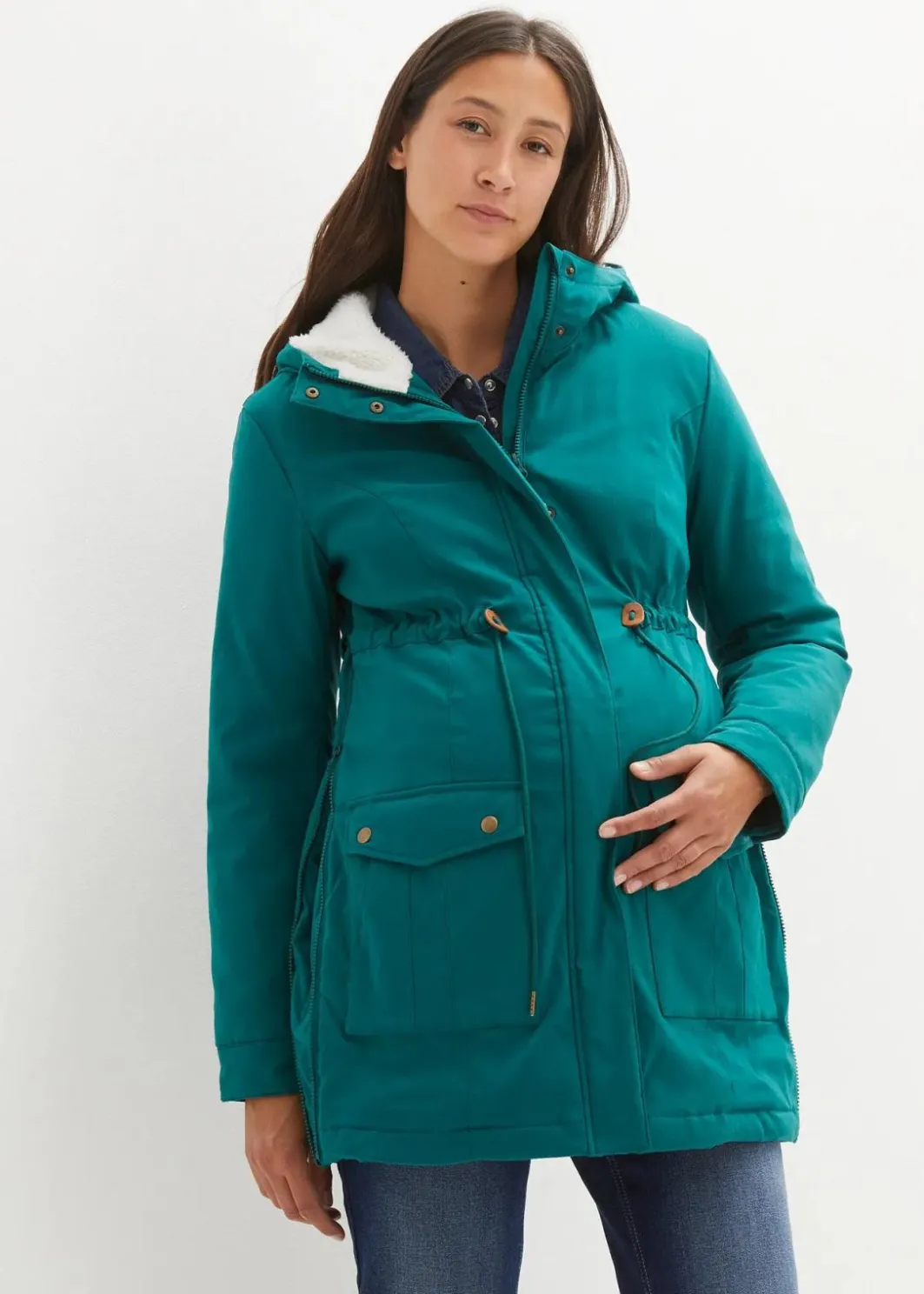 Outlet 3-in-1 kuschelig gefütterte Umstands- und Tragejacke Damen Umstandsmode|Bekleidung·Blazer