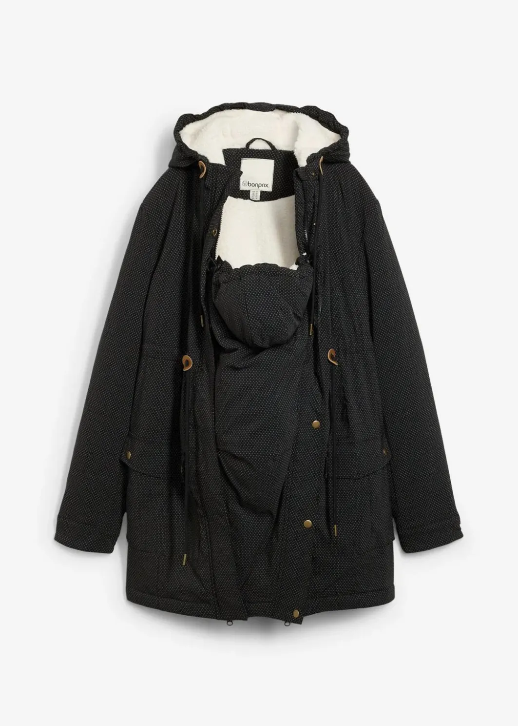 Damen bonprix Umstandsmode|Bekleidung·Blazer|3-in-1 kuschelig gefütterte Umstands- und Tragejacke