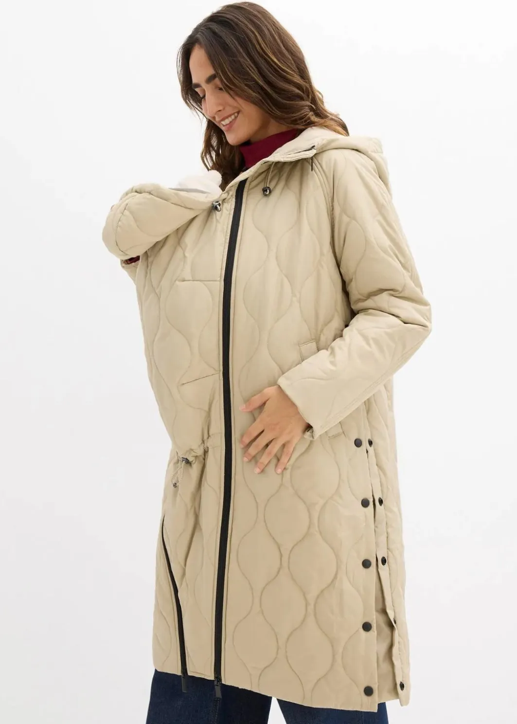 Online 3-in-1 mittelwarm gesteppter Umstands-und Tragemantel Damen Bekleidung·Blazer|Umstandsmode