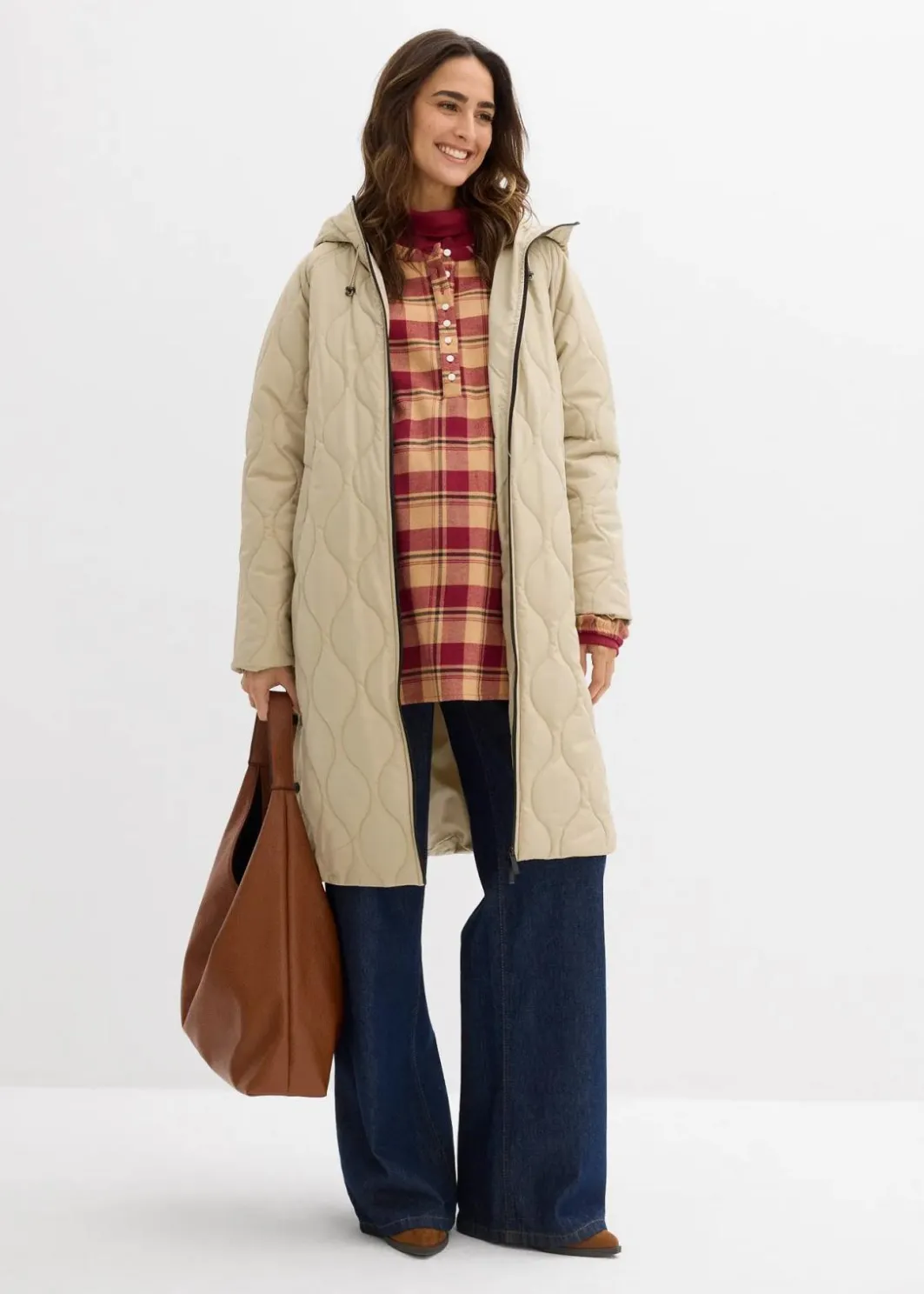 Online 3-in-1 mittelwarm gesteppter Umstands-und Tragemantel Damen Bekleidung·Blazer|Umstandsmode