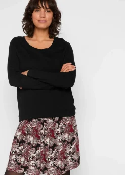 Online 2-in-1 Umstand- und Stillkleid aus einer Materialkombination Damen Umstandsmode