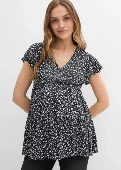 Damen bonprix Umstandsmode|2-in-1 Umstands- und Stillbluse aus fließender Viskose