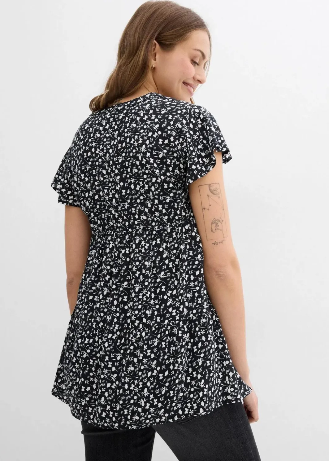Damen bonprix Umstandsmode|2-in-1 Umstands- und Stillbluse aus fließender Viskose