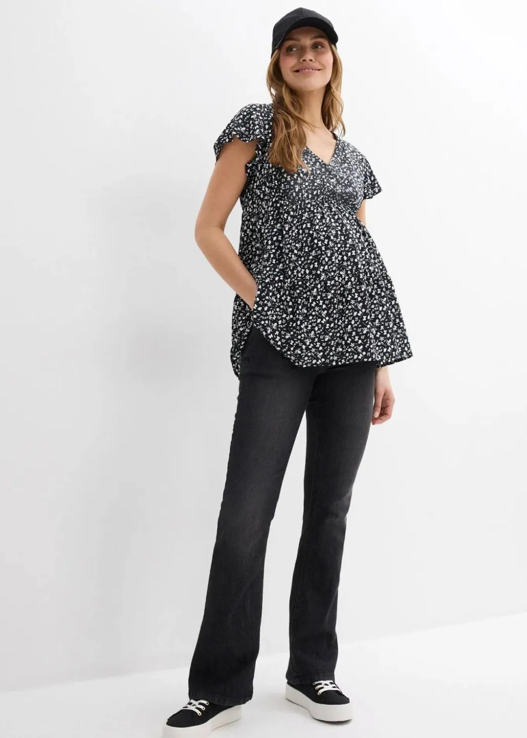 Damen bonprix Umstandsmode|2-in-1 Umstands- und Stillbluse aus fließender Viskose