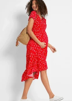 Best 2-in-1 Umstands- und Stillkleid aus Viskose- Crepe Damen Bekleidung·Blazer|Umstandsmode