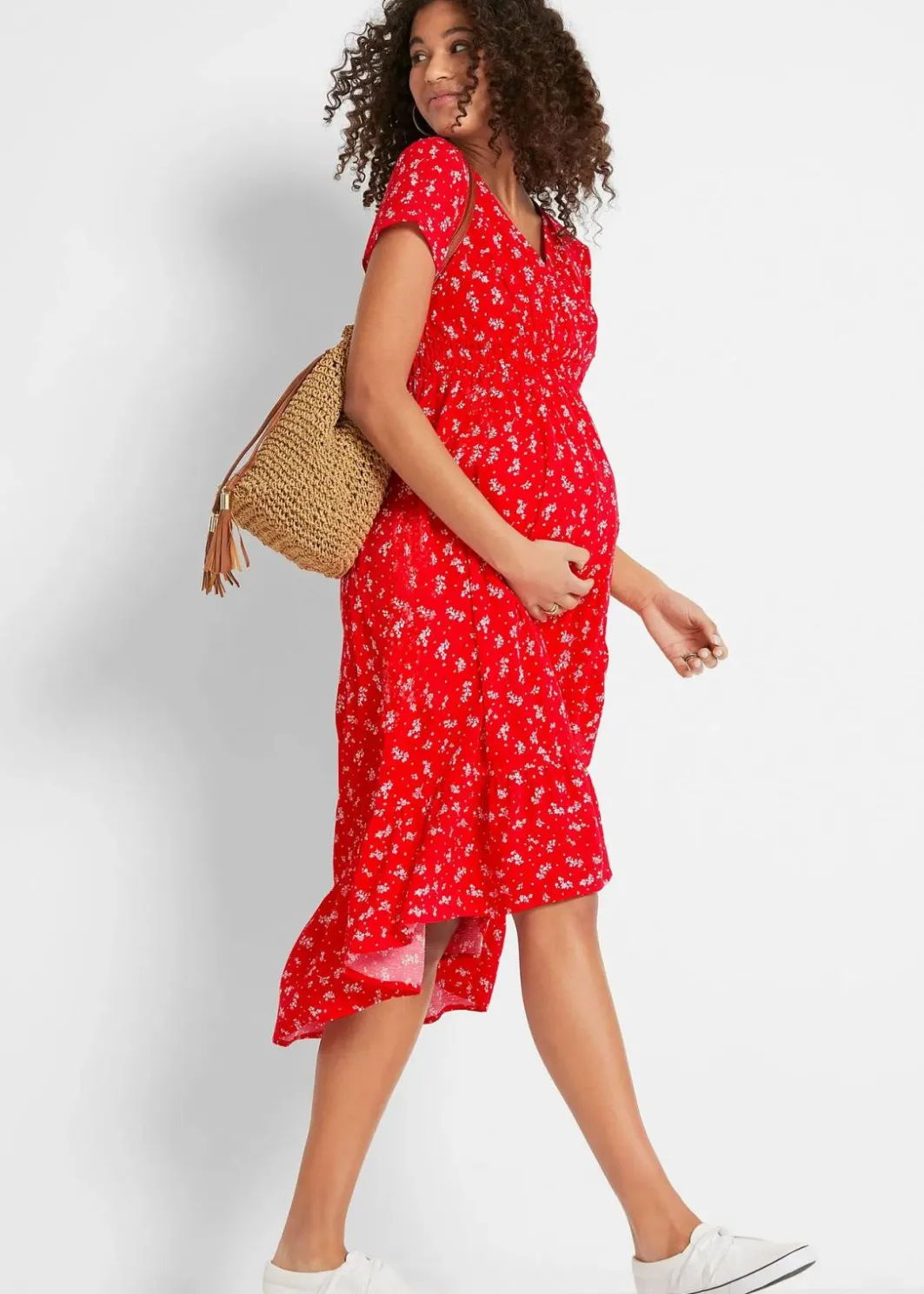 Best 2-in-1 Umstands- und Stillkleid aus Viskose- Crepe Damen Bekleidung·Blazer|Umstandsmode
