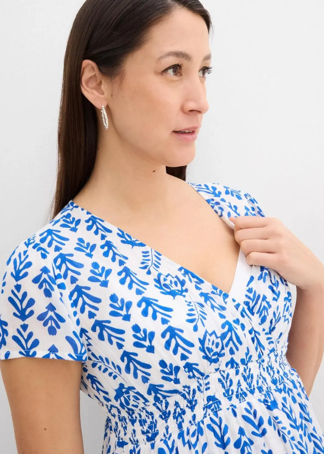 New 2-in-1 Umstands- und Stillkleid aus fließender Viskose Damen Bekleidung·Blazer|Umstandsmode