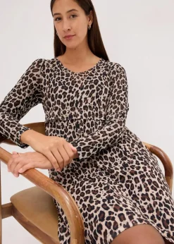Best 2-in-1 Umstands- und Stillkleid mit Leoprint Damen Bekleidung·Blazer|Umstandsmode