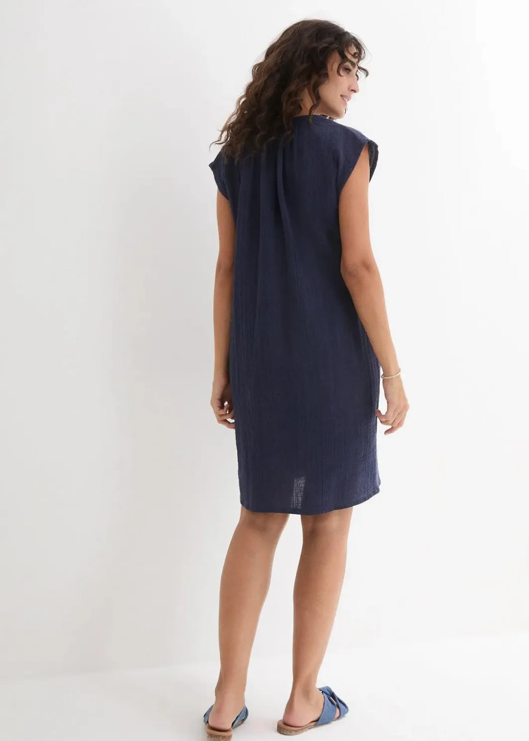 Damen bonprix Bekleidung·Blazer|Umstandsmode|2-in-1 Umstands- und Stillkleid aus Baumwollmusselin