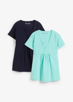 Discount 2-in-1 Umstands- und Stillshirts (2er Pack) Damen Umstandsmode|Nachhaltigere Materialien