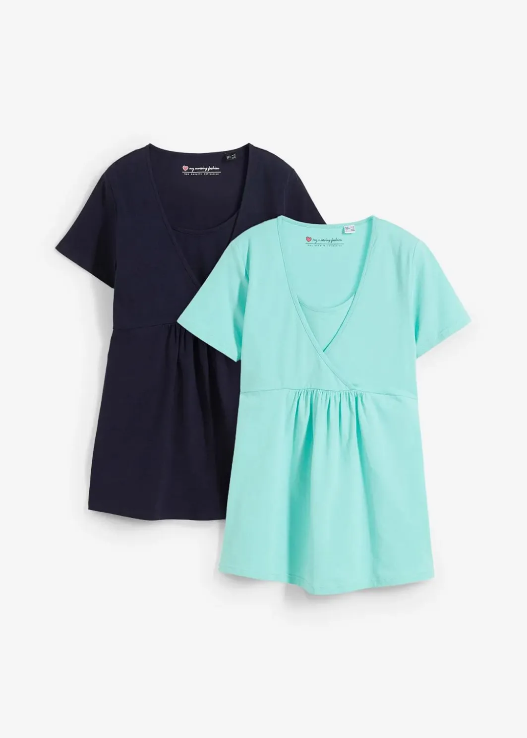 Discount 2-in-1 Umstands- und Stillshirts (2er Pack) Damen Umstandsmode|Nachhaltigere Materialien