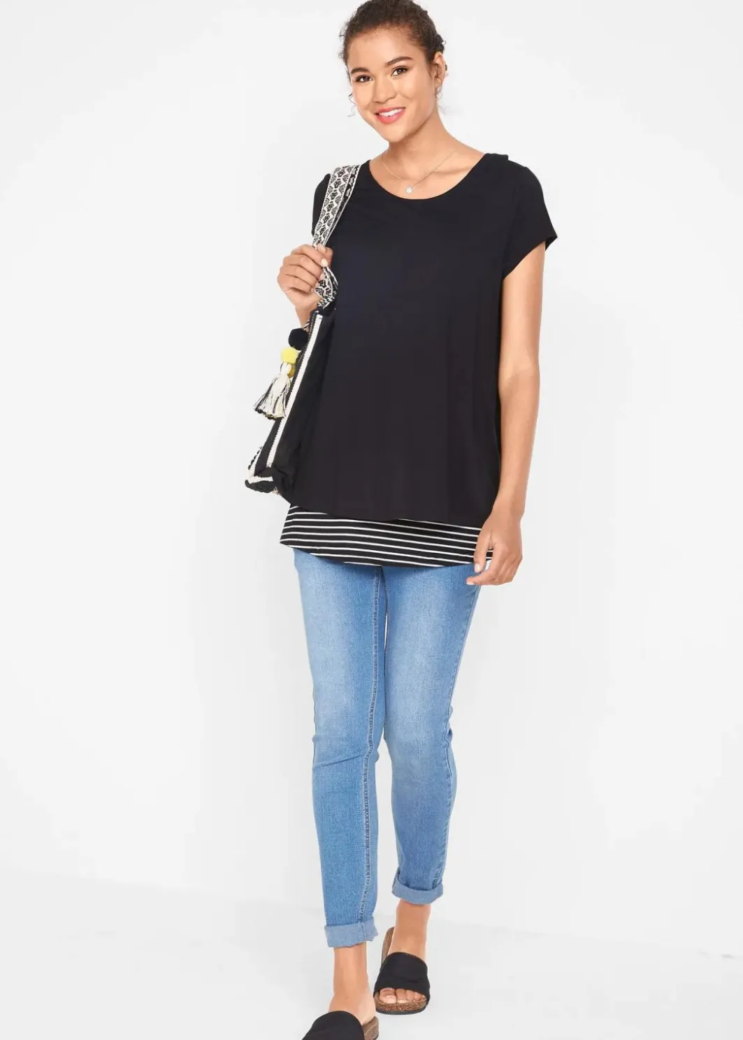 Sale 2-in-1 Umstands- und Stillshirt aus Viskose Damen Bekleidung·Blazer|Umstandsmode