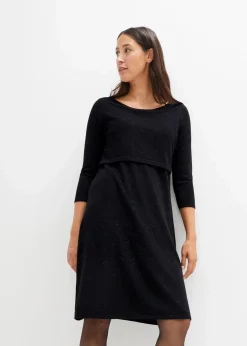 Damen bonprix Bekleidung·Blazer|Umstandsmode|2-in-1 Umstands- und Stillstrickkleid mit Glanzgarn