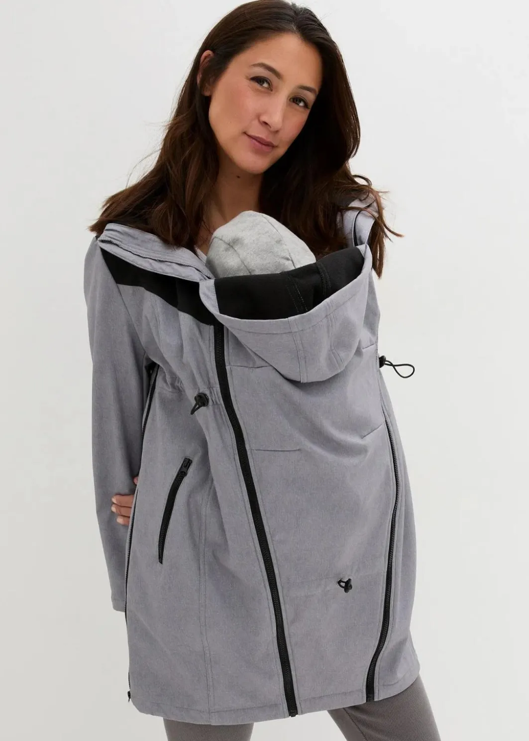 Online 3-in-1 Umstands- und Tragemantel aus Softshell Damen Bekleidung·Blazer|Umstandsmode