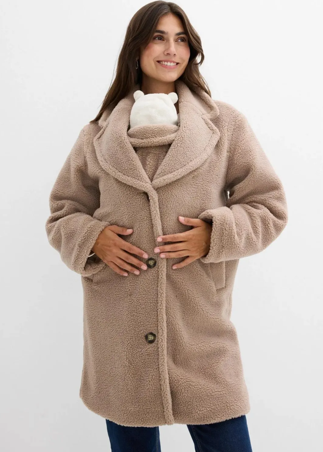 New 2-in-1 Umstandsmantel mit Trageeinsatz Damen Bekleidung·Blazer|Umstandsmode
