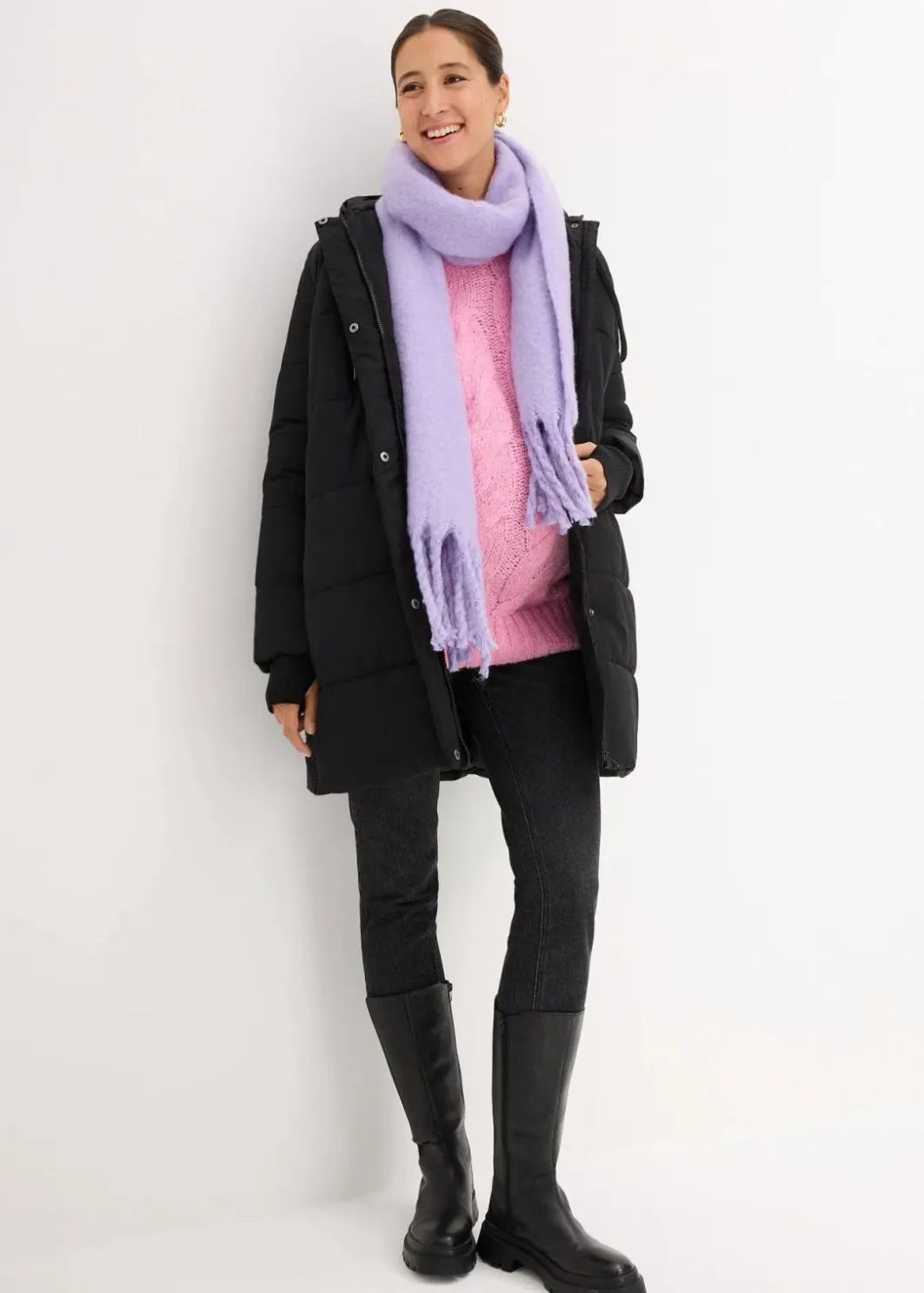 Damen bonprix Bekleidung·Blazer|Umstandsmode|3-in-1 Umstandsmantel mit Trageeinsatz