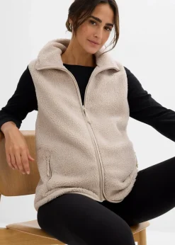 Damen bonprix Bekleidung·Blazer|Umstandsmode|3-in-1 weiche Umstands-und Trageweste aus Teddyfleece