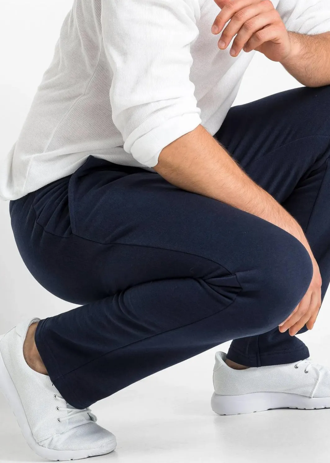 Outlet innen weich angeraute Jogginghose mit geradem Saum Herren Sweat|Hosen