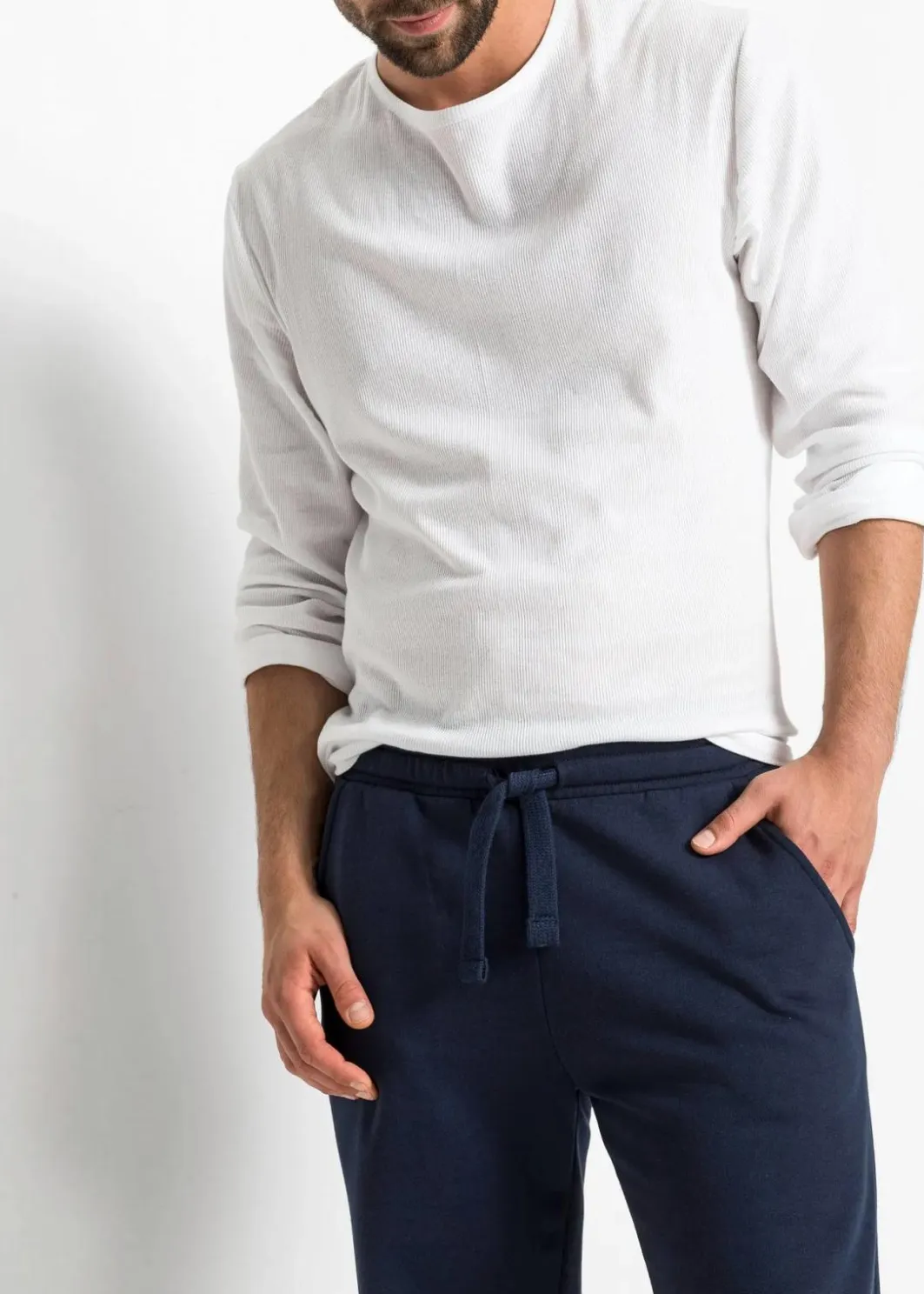 Outlet innen weich angeraute Jogginghose mit geradem Saum Herren Sweat|Hosen