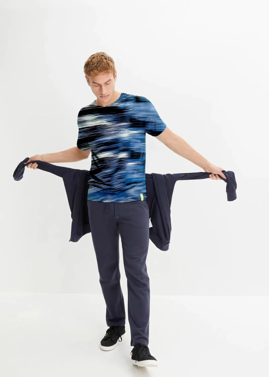 Outlet innen weich angeraute Jogginghose mit geradem Saum Herren Sweat|Hosen