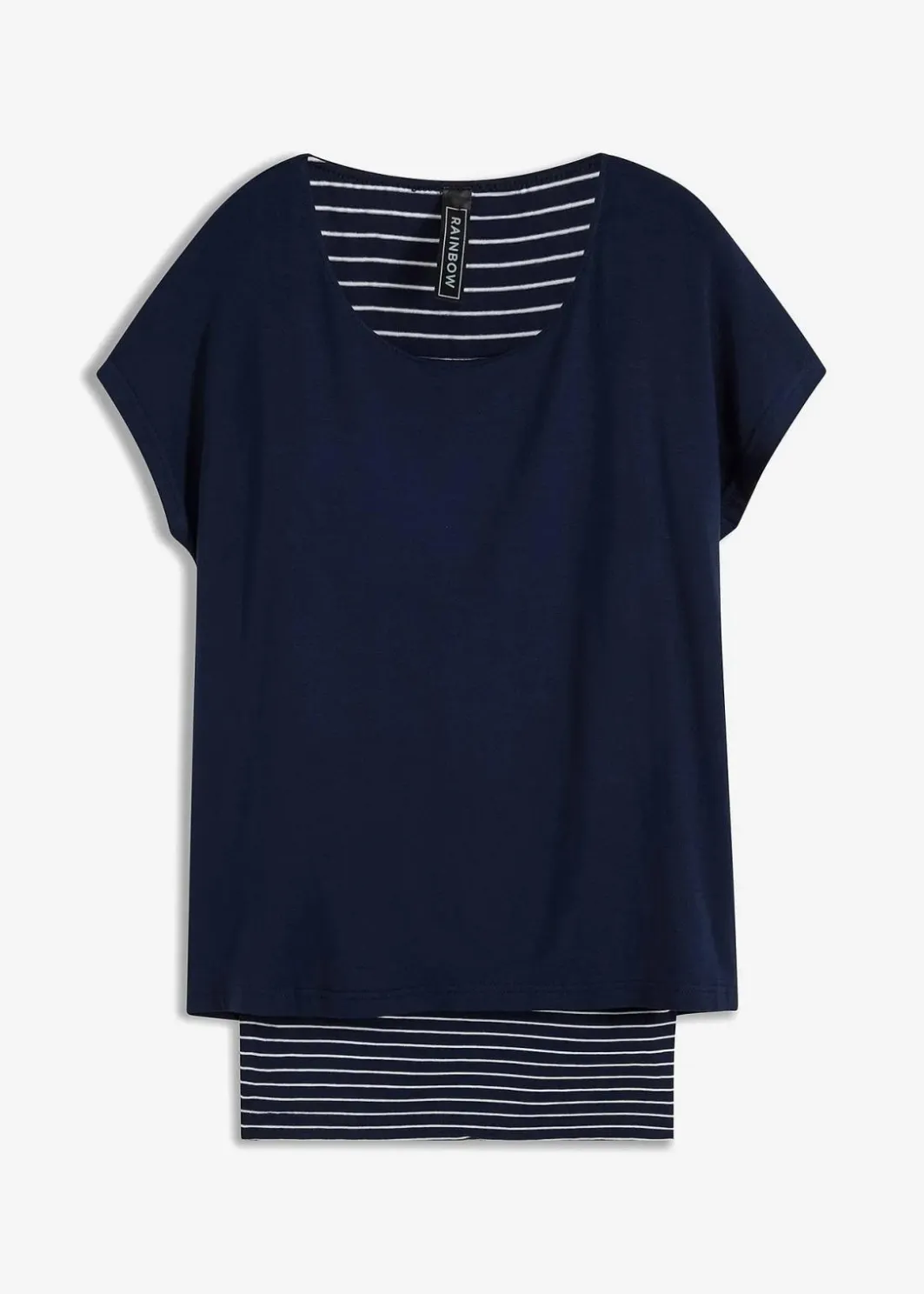 Damen bonprix Nachhaltigere Materialien|Shirts & Tops|2-in-1-Shirt