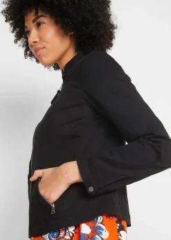Sale Jacke aus Baumwoll-Twill mit seitlichen Stretcheinsätzen Damen Bekleidung·Hosen|Jacken & Mäntel