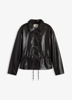 Discount Jacke aus Lacklederimitat Damen Bekleidung·Hosen|Jacken & Mäntel
