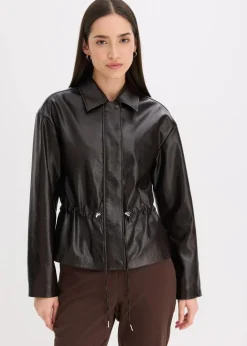 Discount Jacke aus Lacklederimitat Damen Bekleidung·Hosen|Jacken & Mäntel