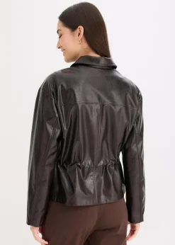 Discount Jacke aus Lacklederimitat Damen Bekleidung·Hosen|Jacken & Mäntel
