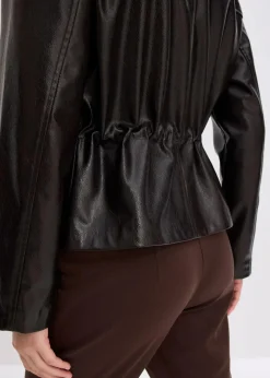 Discount Jacke aus Lacklederimitat Damen Bekleidung·Hosen|Jacken & Mäntel