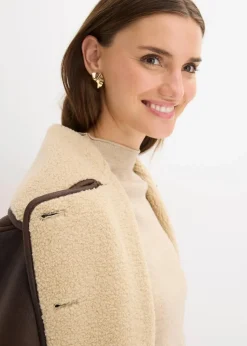 Damen bonprix Bekleidung·Hosen|Jacken & Mäntel|Jacke aus Lammfellimitat