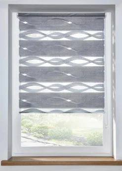 bonprix Rollos|Jacquard Doppelrollo zweifarbig
