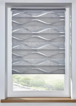 bonprix Rollos|Jacquard Doppelrollo zweifarbig