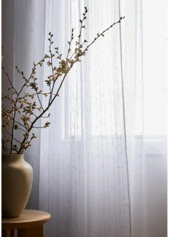 bonprix Gardinen|Jacquard Gardine mit Längsstreifen (1er Pack)