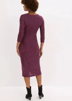Outlet Jacquard-Midikleid Damen Bekleidung·Pullover & Strickjacken|Kleider