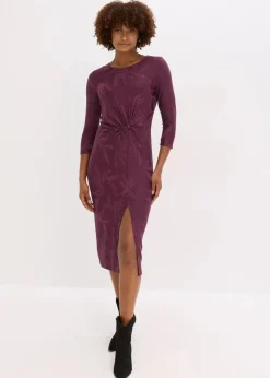 Outlet Jacquard-Midikleid Damen Bekleidung·Pullover & Strickjacken|Kleider